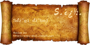 Sági Ábel névjegykártya