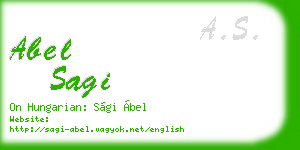 abel sagi business card